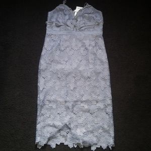 Dusty Blue Lace Dress